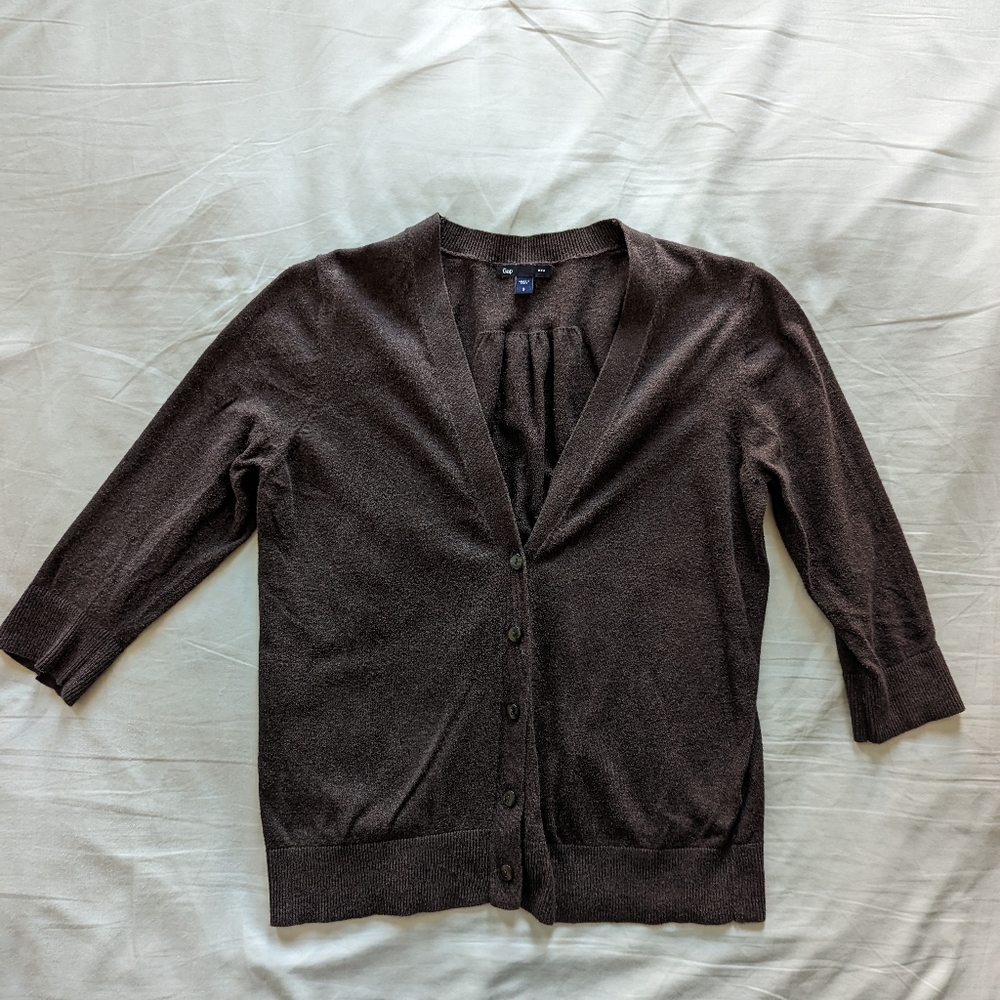 Gap lightweight crop sleeve cardigan